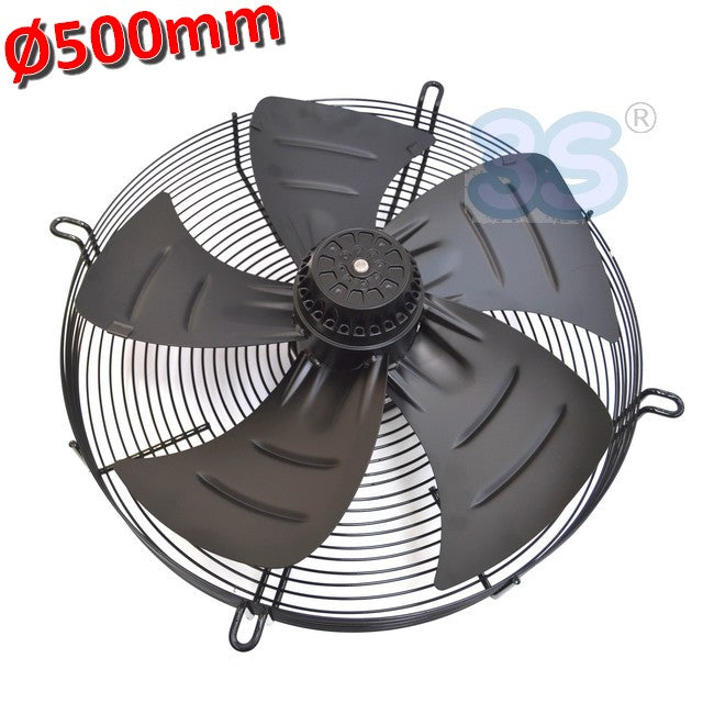 Ventilateur axial Ø 500 mm 420 W 220 V - avec moteur et grille