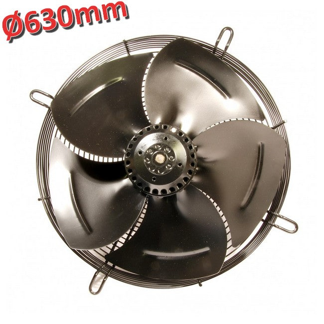 Extracteur d'air axial Ø 630 mm 800 W 380 V - avec moteur et grille