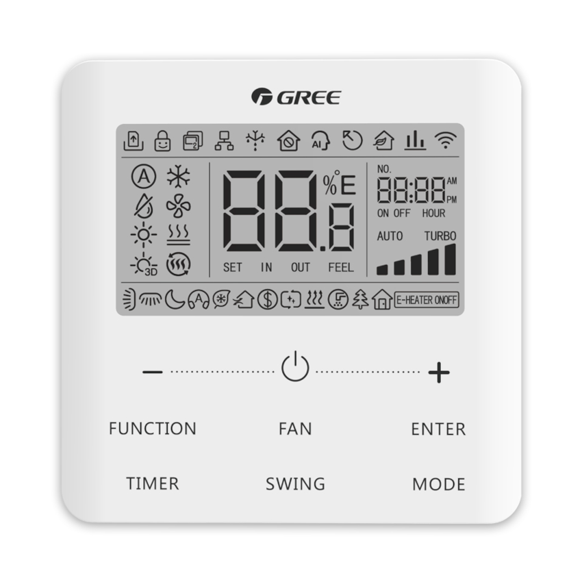 Gree XE7A-24/HC - Contrôleur filaire avec fonction WiFi pour unité intérieure commerciale U-MATCH 6