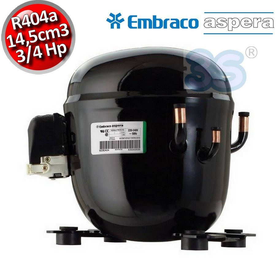 Compresseur de gaz R404A R507 CSR BOX - 3/4 CV - 14,5 cm³ - Embraco Aspera NT6220GK
