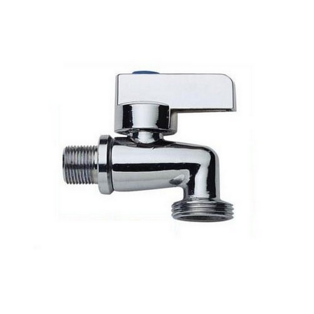 Robinet à bille chromé 1/2" pour lave-linge et lave-vaisselle