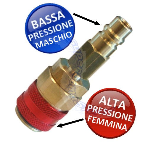 Adaptateur de réduction de passage pour raccordement basse/haute pression