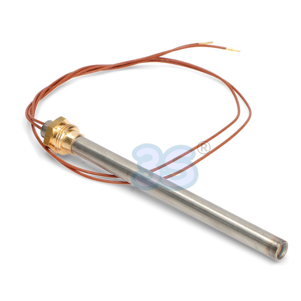 Bougie d'allumage pour poêle à granulés, 9,5 x 140 mm, résistance de 250 W
