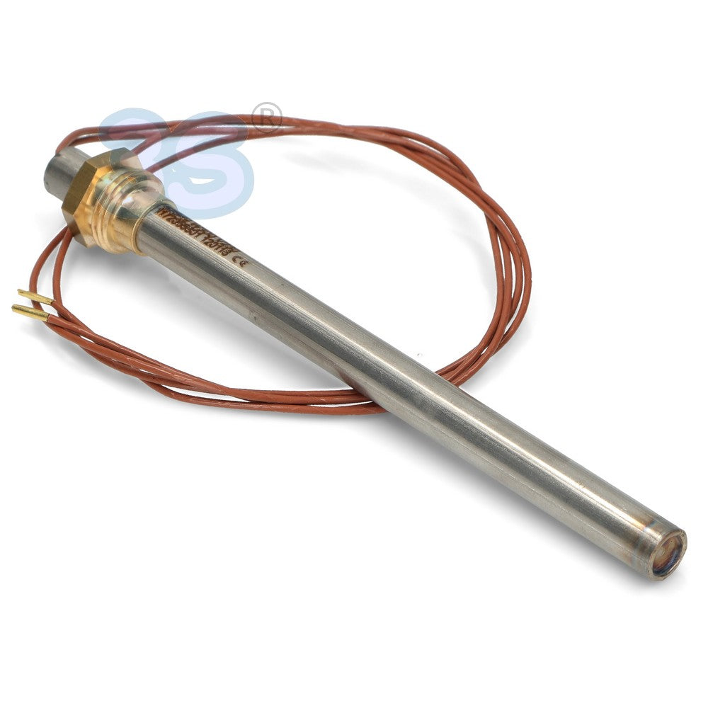Bougie d'allumage pour poêle à granulés, 9,9 x 138 mm, résistance de 300 W