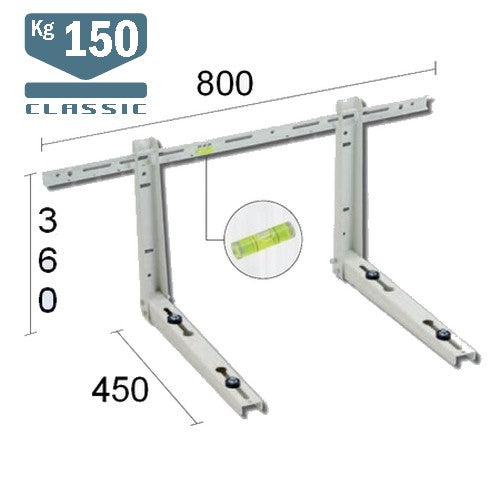 Unité de support pour climatisation extérieure CLASSIC - bras de 45 cm - capacité 150 kg