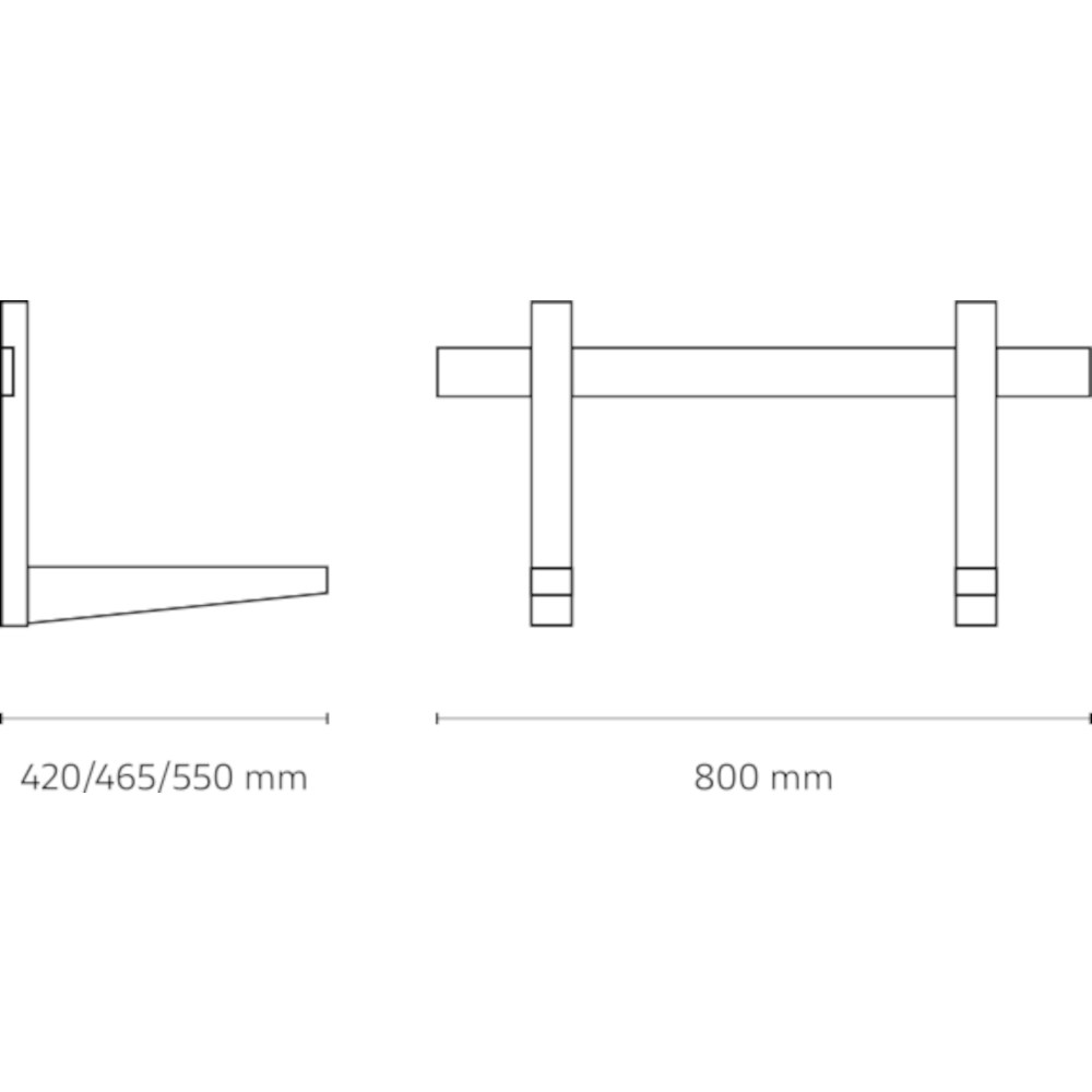 Support universel noir réglable à dégagement rapide pour horloge - Bras de 46,5 cm - Capacité de charge : 160 kg