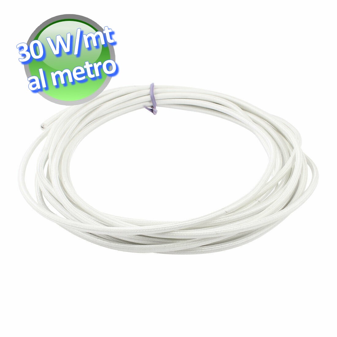 Câble chauffant 30 W/m Ø 3,5 mm, puissance constante, pour portes de cellules basse tension, longueur 1 m