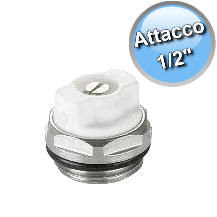 Valve de purge d'air blanche réglable de 1/2 pouce pour radiateurs et sèche-serviettes