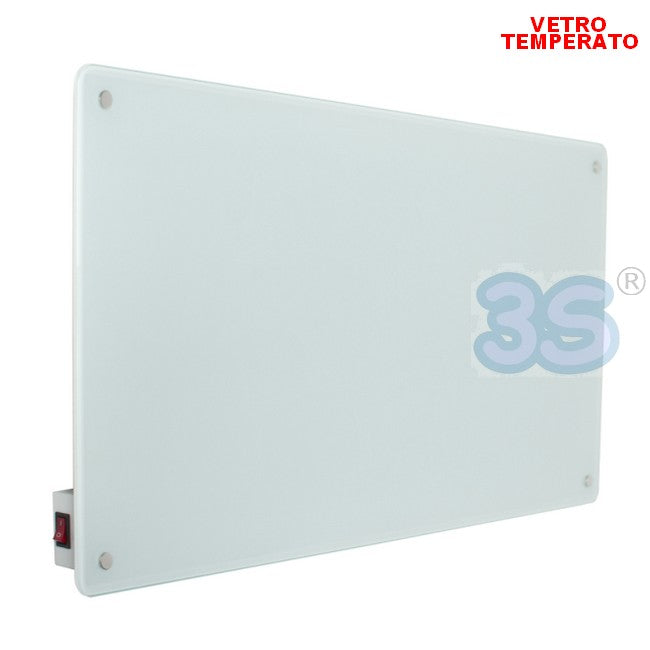 Panneau chauffant électrique infrarouge en verre, couleur blanche - puissance de 430 watts