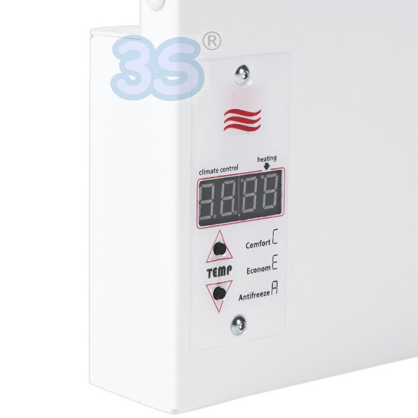 Panneau chauffant infrarouge à convection électrique avec thermostat - Puissance de 1000 watts
