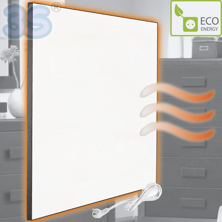 Panneau chauffant électrique infrarouge en céramique, blanc - puissance 370 watts