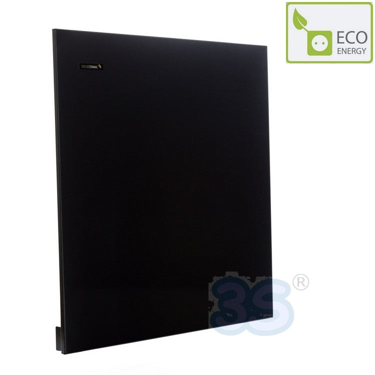 Panneau chauffant électrique infrarouge en céramique, couleur NOIRE - puissance de 395 watts