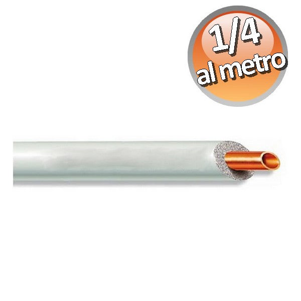 Tuyau de cuivre isolé de 6,35 mm (1/4") pour climatisation - prix au mètre