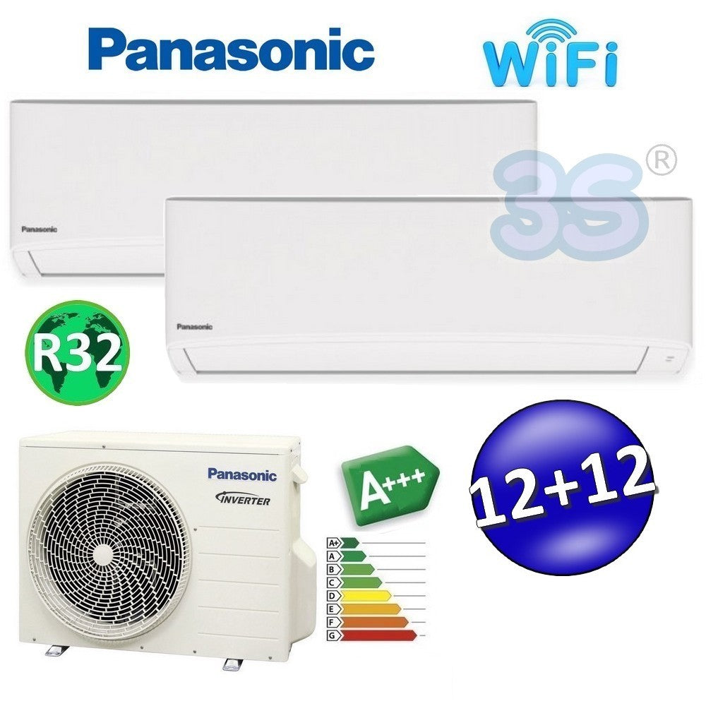 Climatiseur bi-split Panasonic TZ 12+12 000 BTU R32 A+++ Wi-Fi NanoeX