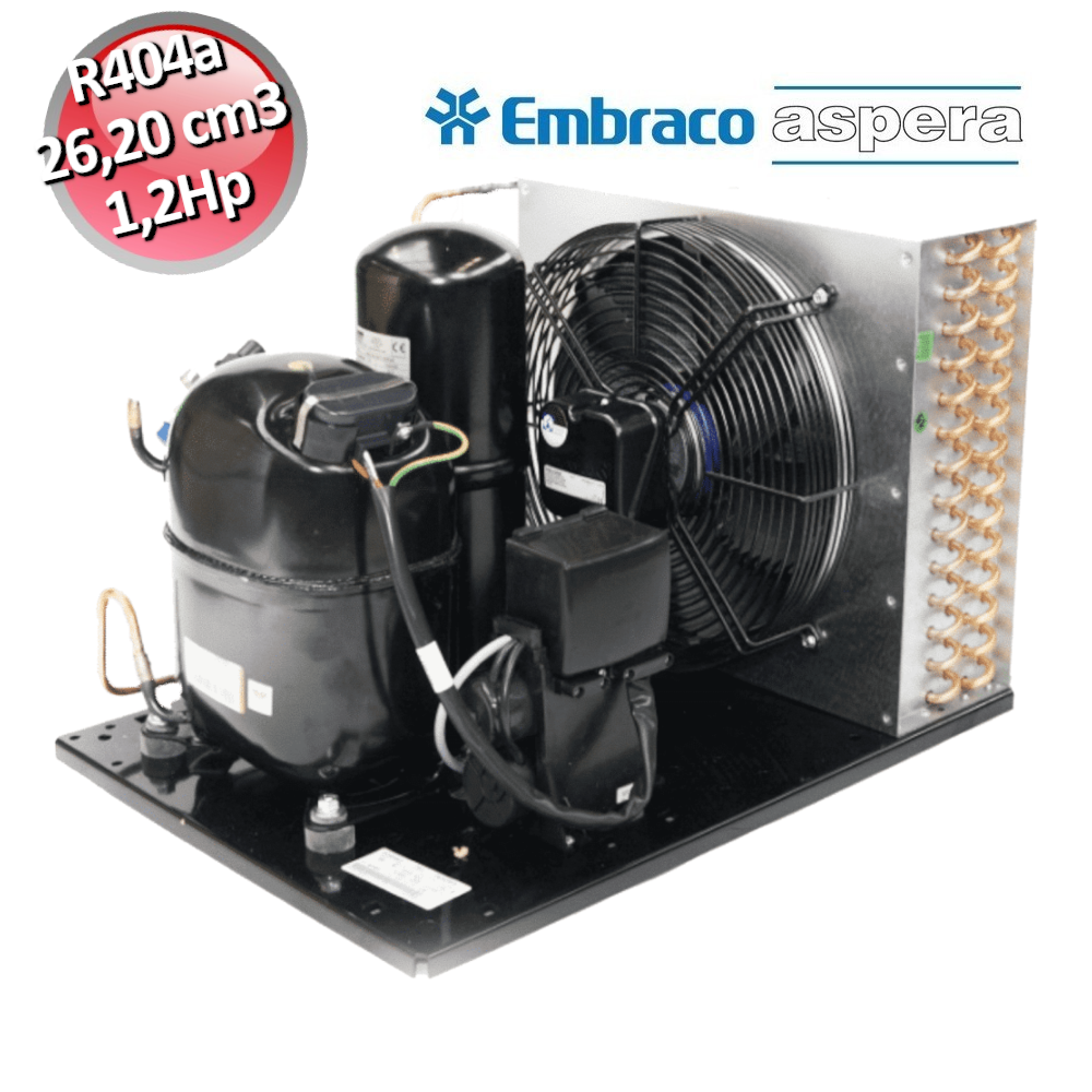 Groupe de condensation à commande par soupape Embraco Aspera UNJ2192GS avec gaz réfrigérant R404a/R507 LBP (380V)