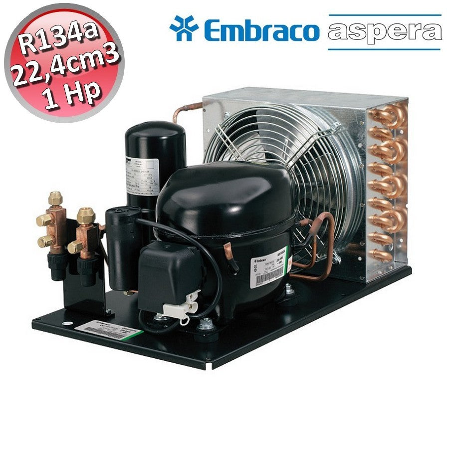 Groupe de condensation à palettes UNJ6220Z Embraco Aspera gaz R134A MHBP