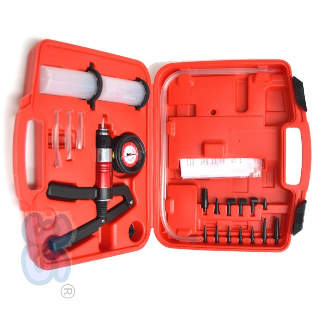 Kit de test et pompe à vide pour purger le circuit de freinage des véhicules