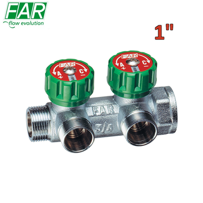 3825 - Collecteur multivoies 2 voies 1'' avec vannes d'arrêt - FAR