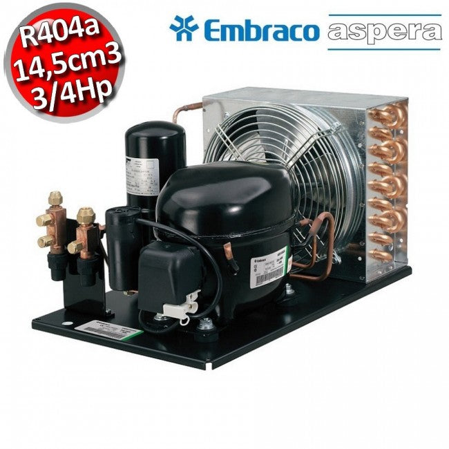 unité motocondensante à vanne UNT6220GK Embraco Aspera gaz R404A MHBP