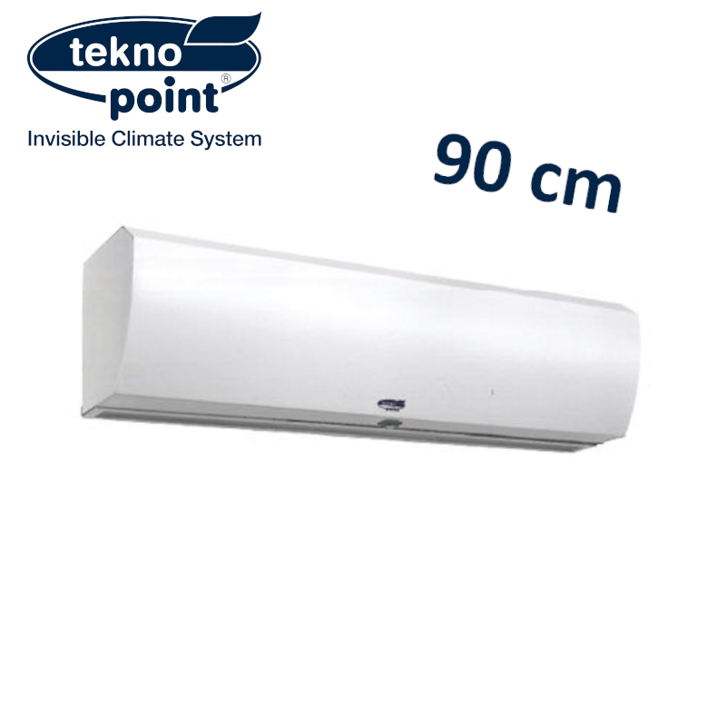 Rideau d'air centrifuge TEKNOPOINT avec télécommande, 90 cm. Débit d'air : 1020 m³/s