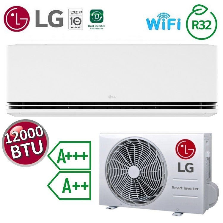 Climatiseur split LG Dualcool DELUXE WiFi 12000 BTU 3,5 kW A+++ / A++