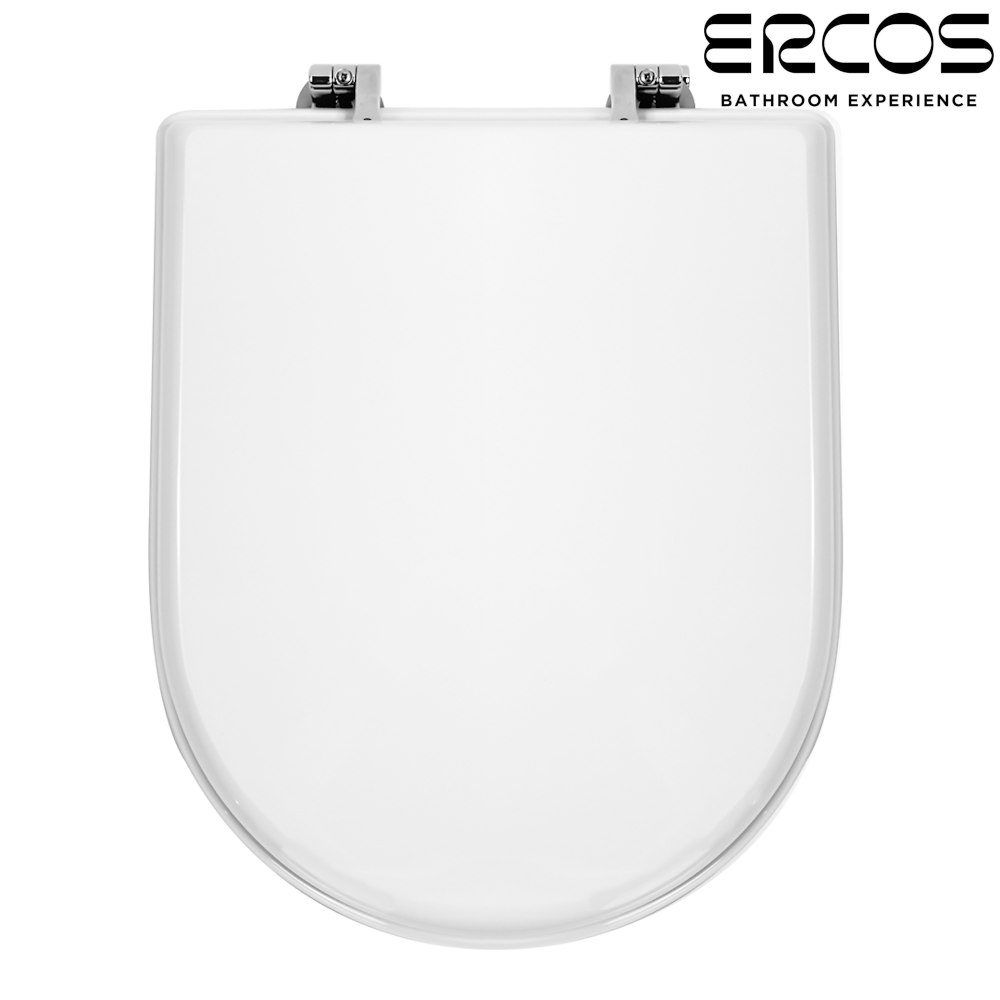 Non-original toilet seat compatible with Catalano Zero 54 Platinum WC with wooden core - Extended hinges - Ercos