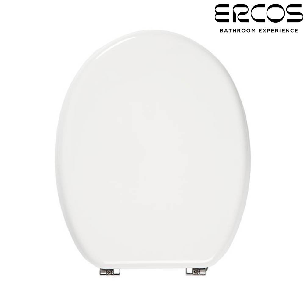 Universal open toilet seat for communities and people with disabilities - Single hinge, wooden core