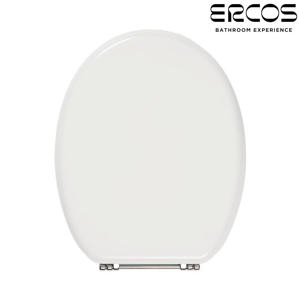 Universal white MDF toilet seat - ERCOS range made in Italy