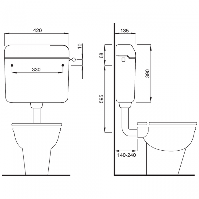 Sac à dos de toilette externe VIRGO DUO SCHWAB avec double bouton