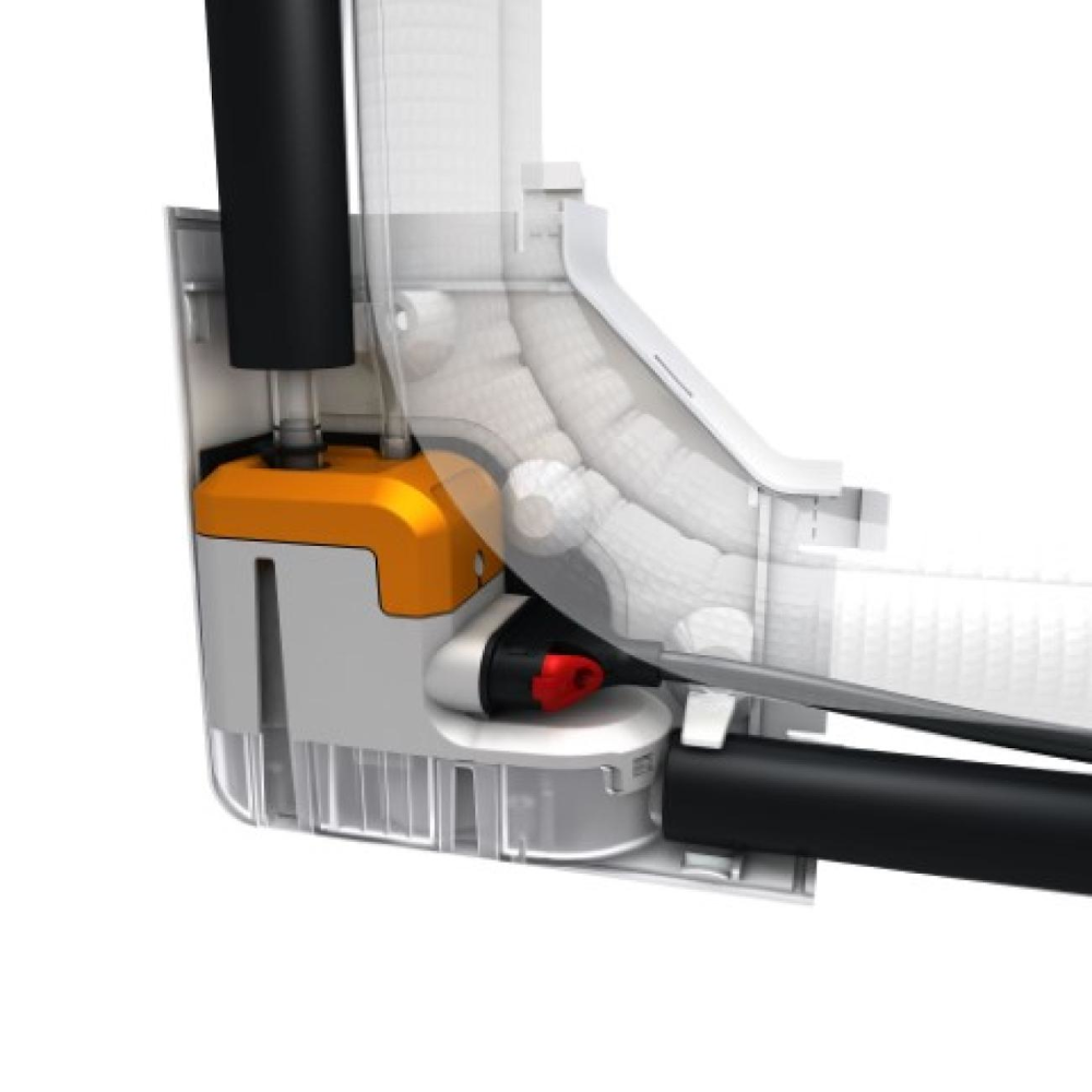 Pompe de relevage des condensats pour climatiseur split avec conduit blanc 80 x 60, modèle Delta Pack Sauermann
