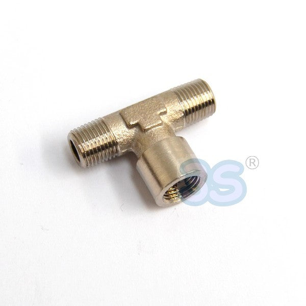 Raccord en T 1/8", filetage gaz, mâle, femelle, mâle