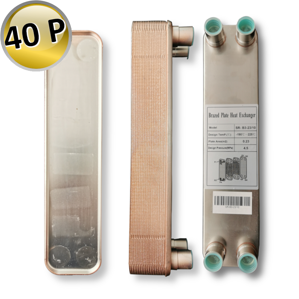 Brazed Plate Heat Exchanger No. P 40 | 9 kW - 19.05 mm (3/4'')