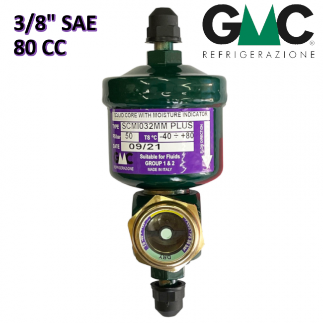 SCMI053MM - GMC 3/8'' x 3/8'' 80 cm³ MOLECULAR SIEVE DRIER FILTER WITH LIQUID AND MOISTURE INDICATOR