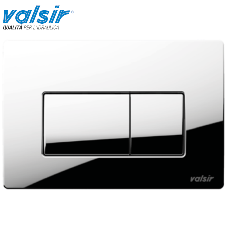 VALSIR P1 MECHANICAL CISTERN PLATE, POLISHED CHROME