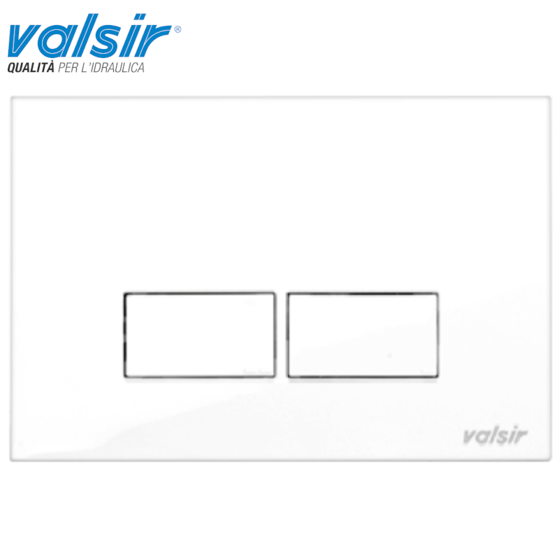 VALSIR P3 MECHANICAL CISTERN PLATE, GLOSSY WHITE