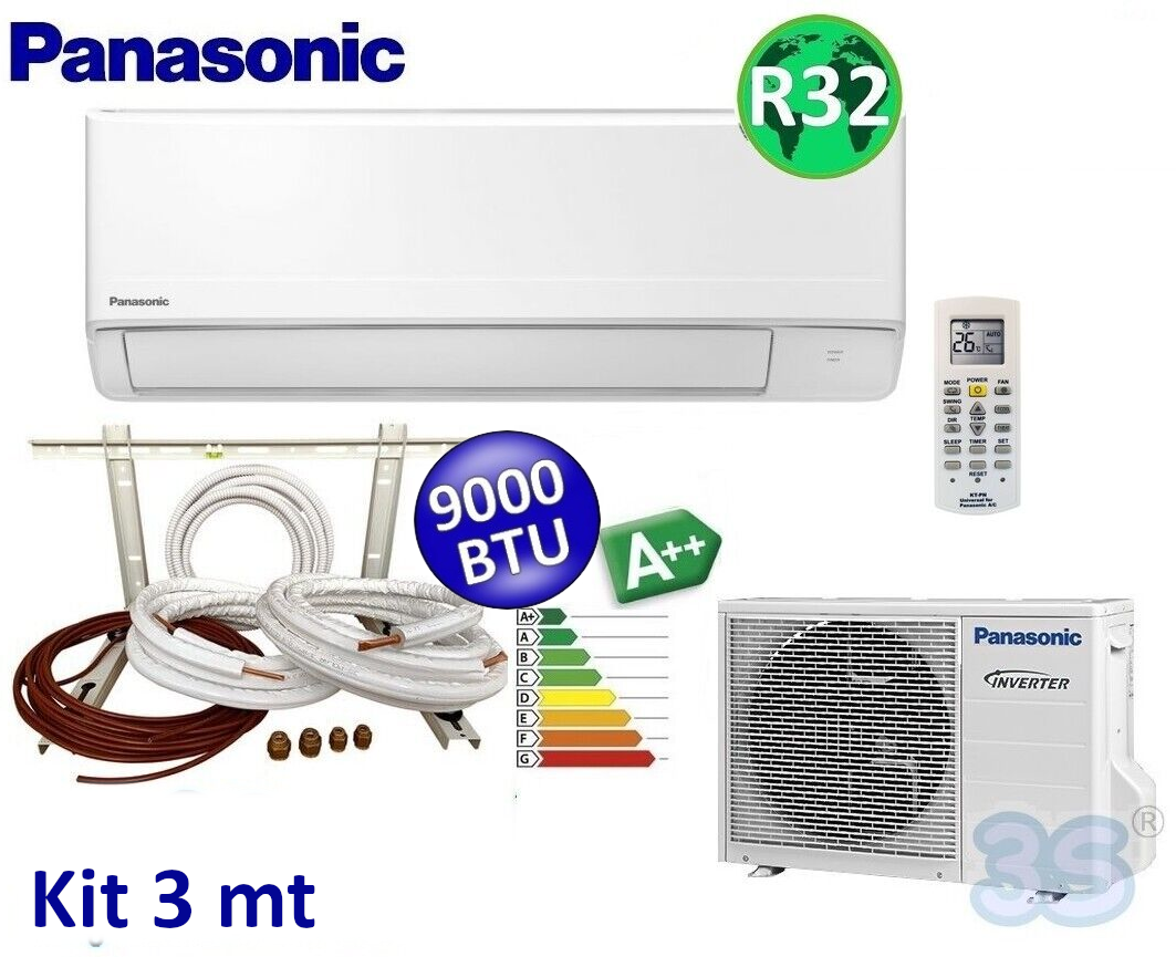 Climatiseur mono-split inverter Panasonic série BZ 9000 BTU - R32 A++ + kit d'installation 3 m