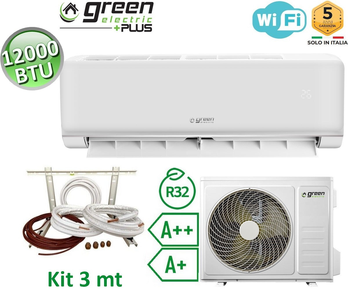 Climatiseur monobloc GREEN ELECTRIC PLUS 12000 BTU + kit d'installation de 3 m