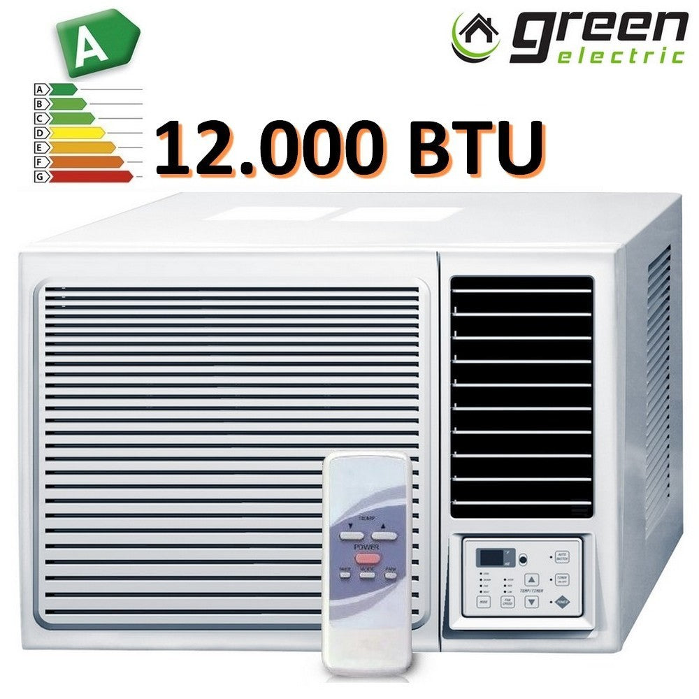 Climatiseur de fenêtre intégré Green Electric 12 000 BTU - Compresseur TOSHIBA - Pompe à chaleur