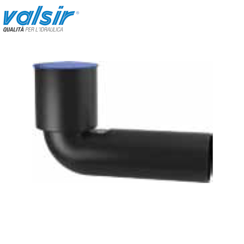 Long WC bend with Ø 90 mm Valsir sleeve
