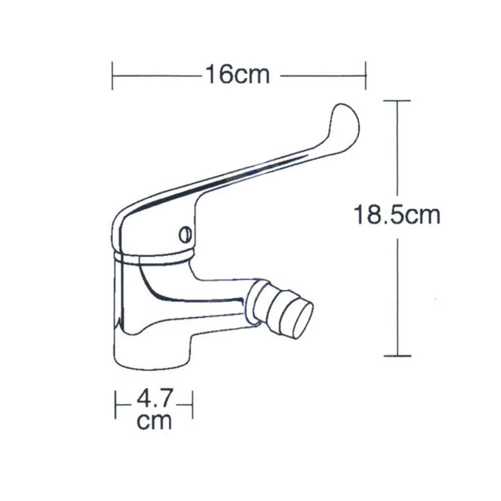 Mitigeur de bidet à levier clinique avec bonde escamotable - DELUXE