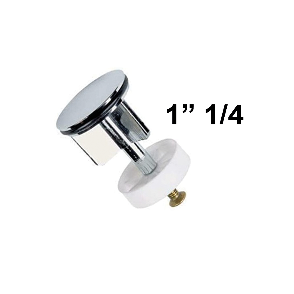 Bouchon de vidange chromé 1'' 1/4" à clapet - Ø 39 mm