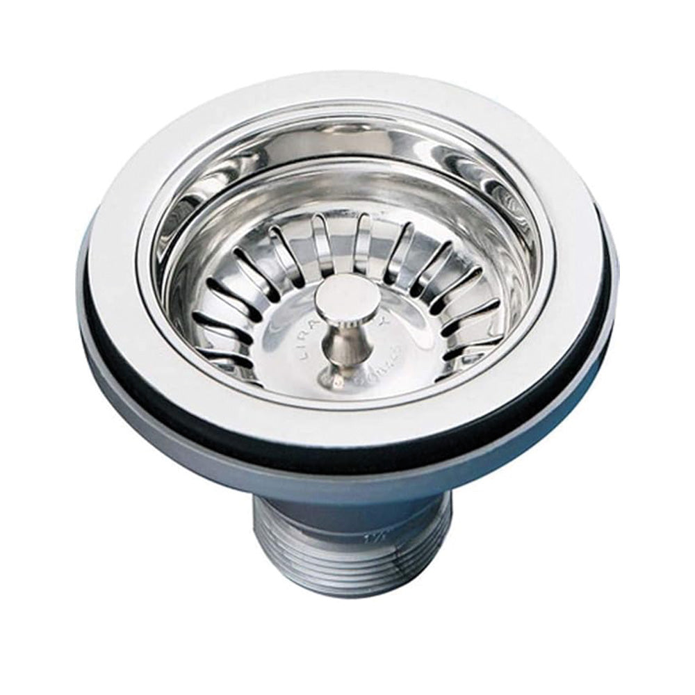 Kitchen sink basket strainer with 90mm hole and without overflow - LIRA
