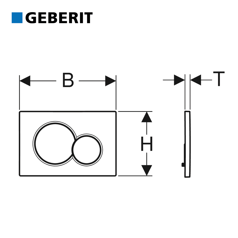 Plaque de réservoir GEBERIT SIGMA 01, chrome mat satiné