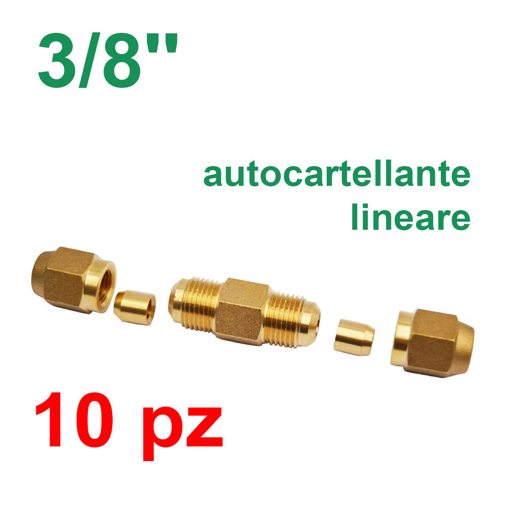 Manchon de raccordement linéaire à évasement automatique 3/8 - 10 pièces