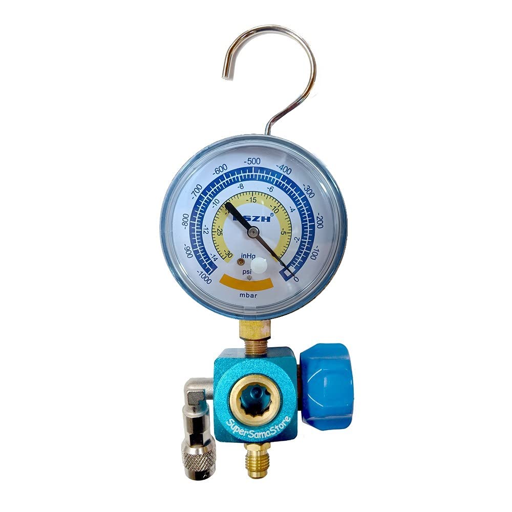 Manomètre à vide avec raccord SAE 1/4" pour pompe à vide