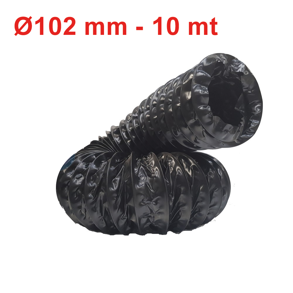 Gaine indéchirable en spirale d'acier harmonique noyée dans une couche de polyéthylène - Ø 102 mm, rouleau de 10 m