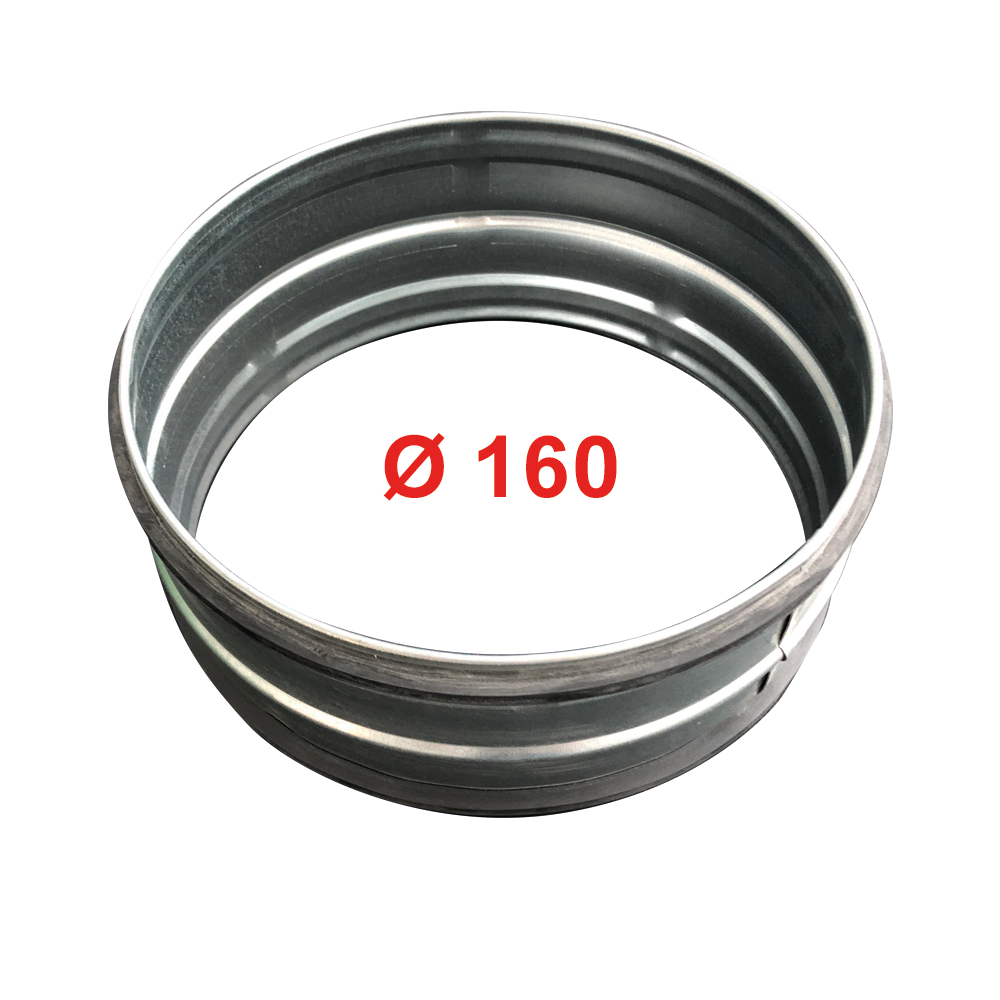 Manchon de raccordement Ø 160 mm pour conduits flexibles d'air chaud et froid