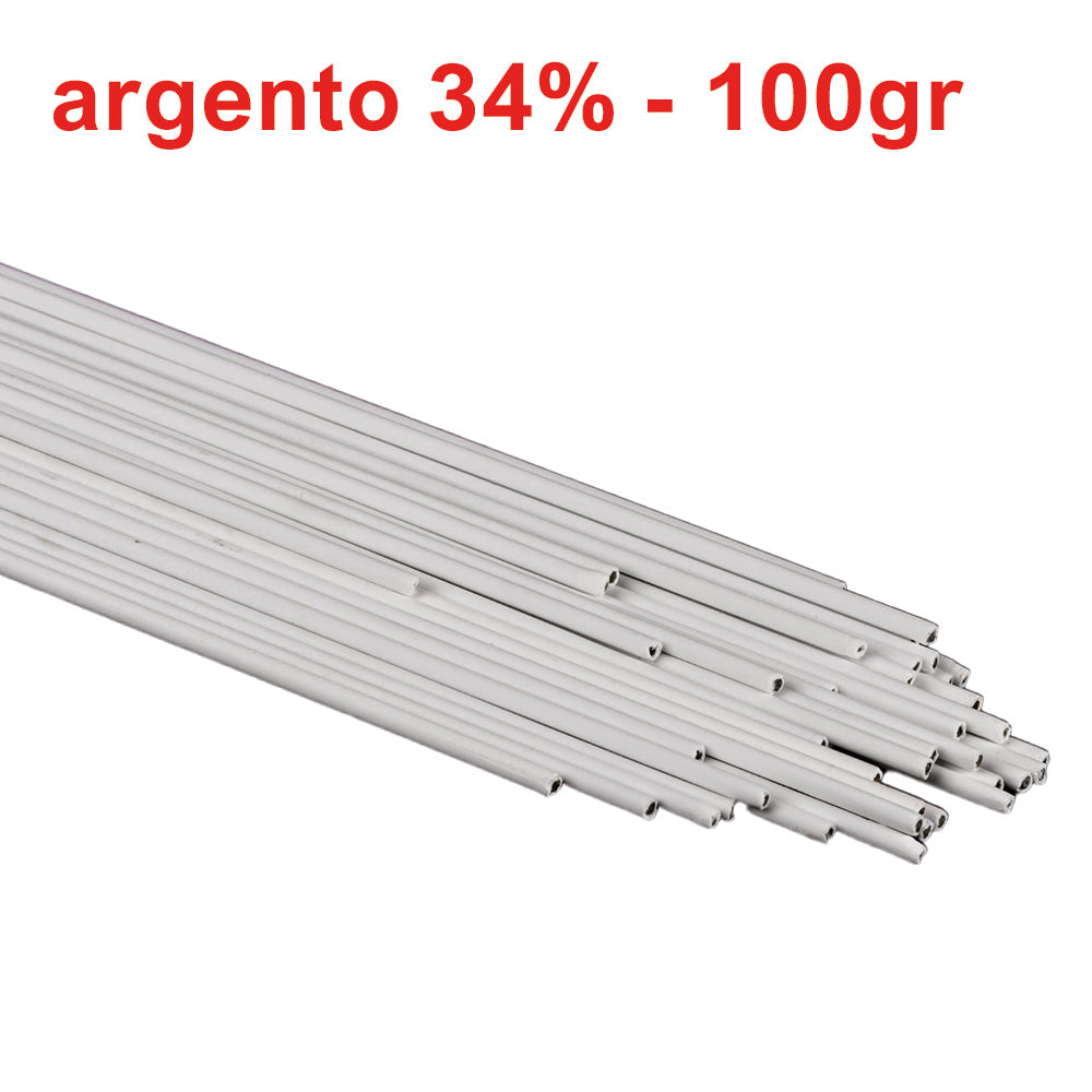 Baguettes d'alliage de brasage sans cadmium 100 g - 34 % d'argent