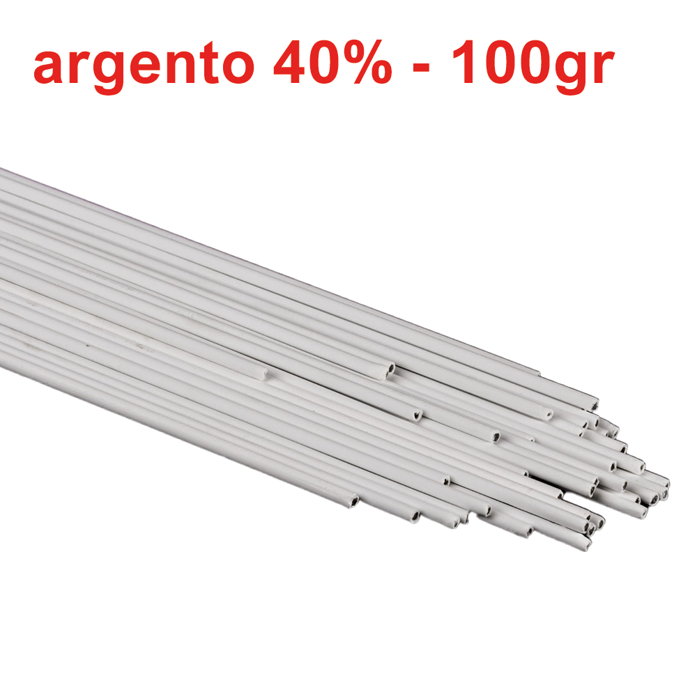 Baguettes d'alliage de brasage sans cadmium 100 g - 40 % d'argent