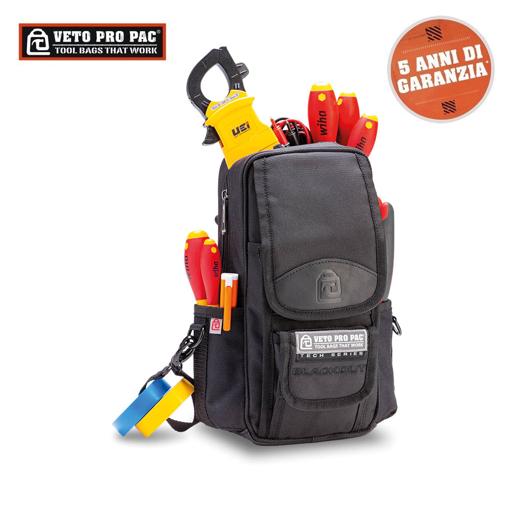 Pochette à outils à clip VETO PRO PAC MB2 BLACKOUT - 10 poches - AX3577